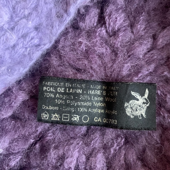 Vintage Angora and wool hat in lavender made in Italy - Picture 2 of 2